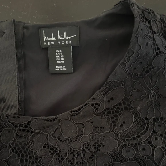 Nicole Miller Black Lace Midi Dress - Picture 4 of 5